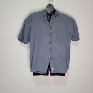 Vintage eddie bauer denim short sleeves button up